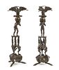 A Pair of Pompeian Style Bronze Table Ornaments Height 19 inches.