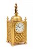 A Swiss Gilt Bronze Musical and Mechanical Clock Height 9 1/2 inches.