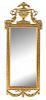 A Gustavian Giltwood Pier Mirror Height 68 1/2 x width 26 3/4 inches.