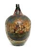 * A Dutch Painted Glass Bottle Height 29 x diameter 17 inches.