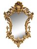 A Rococo Style Giltwood Mirror Height 23 1/2 x width 15 inches.