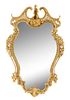A Pair of Louis XV Style Gilt Bronze Mirrors Height 35 inches.