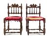 * A Pair of French Oak Side Chairs Height 35 3/8 inches.