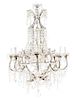 * A French Bronze Eight-Light Chandelier Diameter 25 inches.