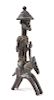 * A Bamana Wood Figural Group Height 38 1/8 inches.