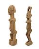 * Two Dogon Wood Figures Height of taller example 17 1/8 inches.