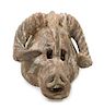 * A Bobo-Fing Wood Ram's Head Mask Height 17 1/2 inches.