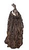 * A Bobo Men's Wood Mask and Raffia Costume Length overall 76 inches.