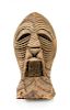 * A Kifwebe Carved and Painted Wood Mask Height 20 1/2 inches.