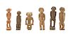 * Six Chokwe Wood Figures Height of tallest 6 3/8 inches.