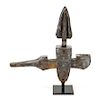 * An African Carved Wood Door Lock Height 19 5/8 inches.