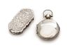 A Victorian Silver Vinaigrette, George Unite & Sons, Birmingham, 1887, the case engraved with floral and foliate decoration, 