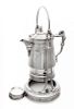 An American Silver-Plate Coffee Pot on Stand, R. Strickland & Co., Albany, NY, Second Half 19th Century, the coffee pot havin