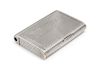 * A Russian Silver Cigarette Case, Maker's Mark Cyrillic A.R., Moscow, Late 19th/Early 20th Century, the reeded case fitted w
