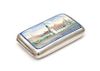 * A Russian Enameled Silver Cigarette Case, Mark of Gustav Klingert, Moscow, Late 19th/Early 20th Century, the lid decorated 