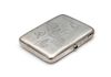 * A Soviet-Era Russian Silver Cigarette Case, Maker's Mark Cyrillic 1IuF, Moscow, Early to Mid-20th Century, the lid worked t
