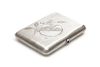 * A Soviet-Era Lithuanian Silver Cigarette Case, Maker's Mark Obscured, Vilnius, Mid-20th Century, the lid engraved to show a