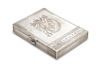 * A Russian Silver Table Top Cigarette Box, Maker's Mark Obscured, Assay of Ivan Lebedkin, Moscow, Late 19th/Early 20th Centu