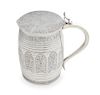 * A Russian Silver Tankard, Mark of Michael Karpinsky, Assay of Viktor Savinsky, Moscow, 1868, the lid worked to show shaped 