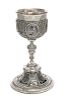 * A Large Russian Niello and Silver-Gilt Liturgical Chalice, Alexander Yegarov and Maker's Mark Cyrillic SDD, Moscow, 1862,