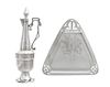 * A Russian Silver Ewer and Serving Tray, Mark of Fyodor Ivanov, Moscow, Late 19th Century, both ewer and triangular tray dec