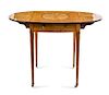 A George III Satinwood Pembroke Table Height 28 x width 22 x depth 28 inches.