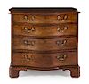 A George III Mahogany Chest of Drawers Height 35 1/2 x width 39 x depth 24 1/2 inches.