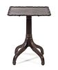 A George III Style Mahogany Tilt-Top Tea Table Height 28 1/2 x width 23 x depth 23 inches.