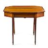 A George III Satinwood Flip-Top Table Height 29 x width 36 x depth 18 inches.