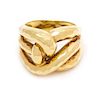 * An 18 Karat Yellow Gold Knot Motif Ring, Dunay, 7.10 dwts.