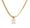 A Bicolor Gold and Diamond Pendant Necklace, 4.50 dwts.