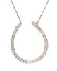 An Edwardian Platinum Topped Rose Gold and Diamond Horseshoe Necklace, 11.10 dwts.