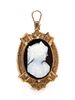 A Victorian Agate Cameo Fob Locket, 5.00 dwts