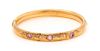 An Art Nouveau Pink Paste Bangle Bracelet, Mason Howard & Co., 13.35 dwts.