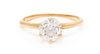 * A 14 Karat Yellow Gold and Diamond Solitaire Ring, 1.00 dwts.