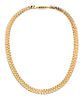 * A 14 Karat Yellow Gold Fringe Link Necklace, 15.95 dwts.