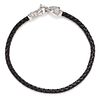 An 18 Karat White Gold, Sapphire and Braided Leather Collar Necklace, Italian, 15.30 dwts.