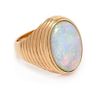 A 14 Karat Rose Gold and Opal Ring, 9.90 dwts.