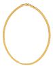 A 14 Karat Yellow Gold Herringbone Chain Necklace, 16.30 dwts.