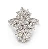 * A White Gold and Diamond Cluster Ring, 3.50 dwts.