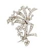* A White Gold and Diamond Spray Brooch, 6.70 dwts.