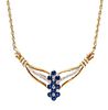A Bicolor Gold, Sapphire and Diamond Necklace, 9.60 dwts.