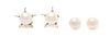 * A Collection of Yellow Gold and Cultured Pearl Earclips, 12.70 dwts.
