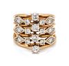 * A Bicolor Gold and Diamond Ring, 5.60 dwts.