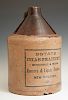 New Orleans Stoneware Jug, 19th c., labeled "Estate Charles Feahney Wholesale & Retail Grocers & Liquor Dealers, New Orleans,