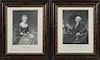 After Alonzo Chappel (1828-1887), "George Washington" and "Martha Washington," 19th c., pair of portrait engravings by Johnso