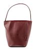 A Cartier Burgundy Calfskin Must-C Bucket Bag, 8" x 11" x 7.5"; Handle drop: 9".