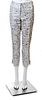 A Pair of Dolce & Gabbana Silver Metallic Print Pants, Size 40.