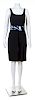 An Emilio Pucci Black Silk Sleeveless Dress, Size 8; Belt: 31.25" x 2.75".