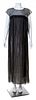 A Chanel Black Silk Column Gown, Size 40.